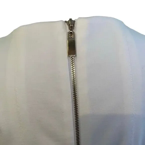 NWT! Vince Camuto Light Cream Shift Dress with Beautiful Neckline - Size 6 - Picture 6 of 8